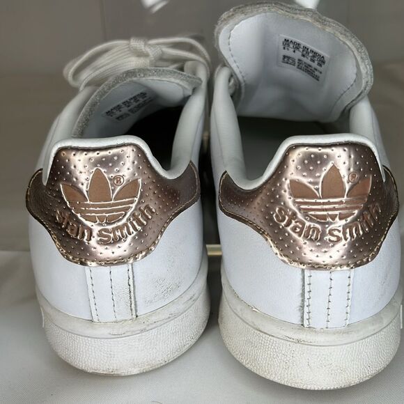 ADIDAS STAN SMITH WHT/GLD WOMENS SNEAKERS FTL-02-006 - Picture 5 of 12